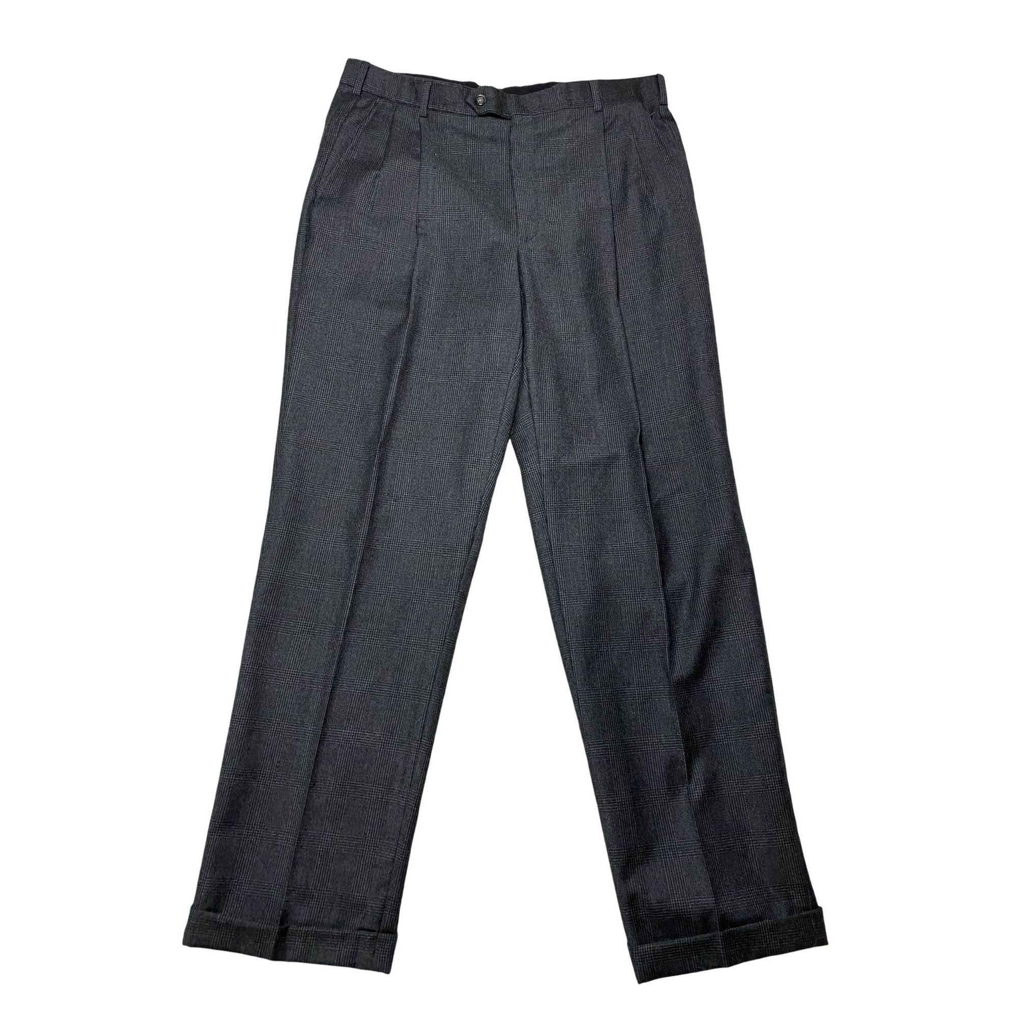 Brooks Brothers Brooks Brothers Wool & Cashmere Men Dress Pants Plaid Gray w Size 36R - 1 Thumbnail