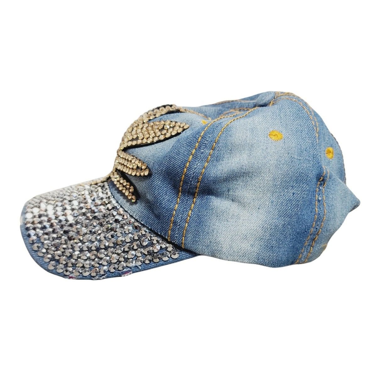 H&M H&M Denim Gold 420 Dad Cap Size ONE SIZE - 2 Thumbnail
