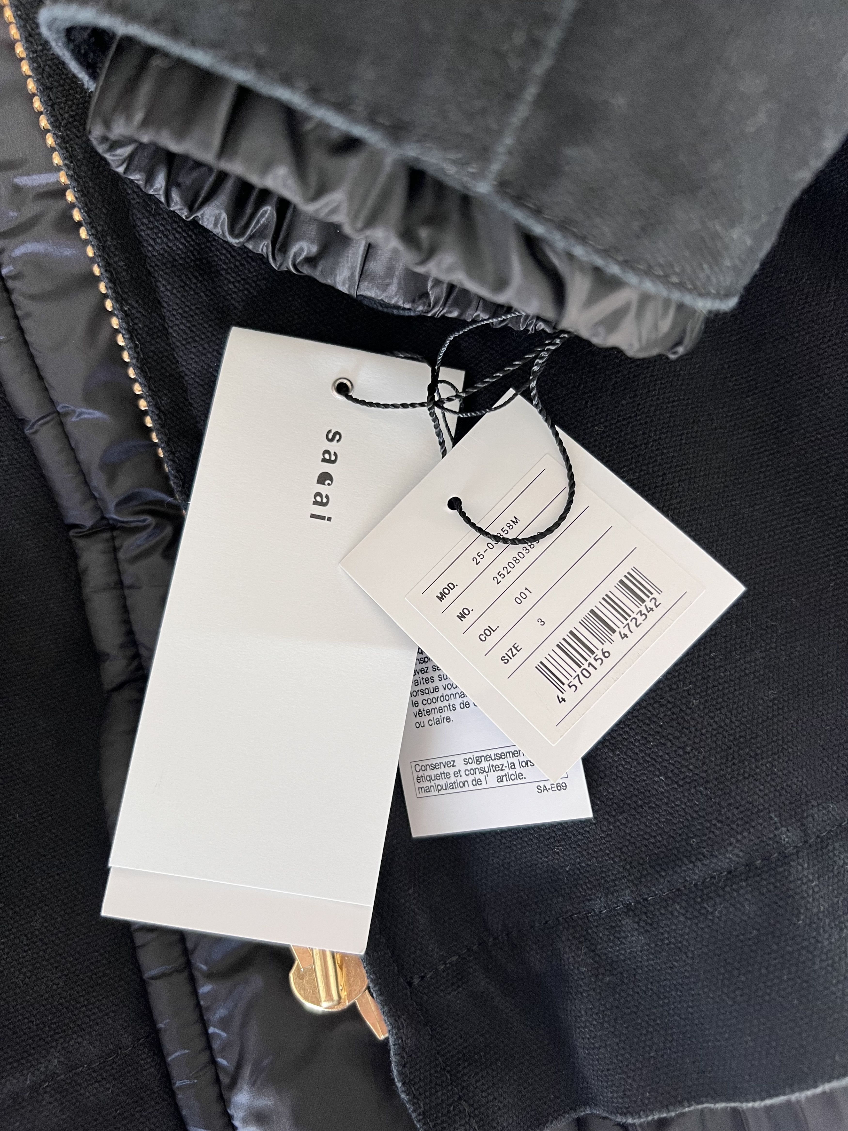 Carhartt × Sacai Sacai Carhartt WIP Washed Duck Puffer Jacket in Black Size US L / EU 52-54 / 3 - 11 Thumbnail