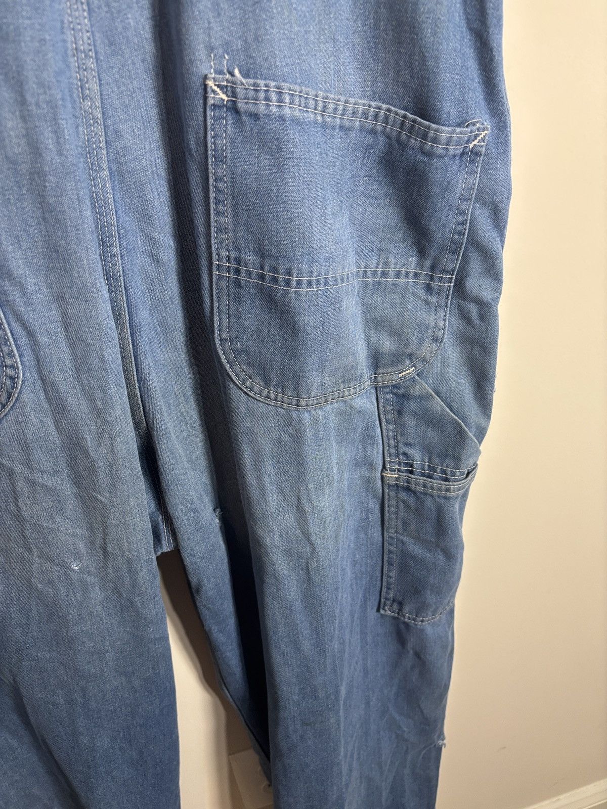 Sears Vintage 70s Sears Roebuck Denim Overalls Distressed 36 Size US 36 / EU 52 - 6 Thumbnail