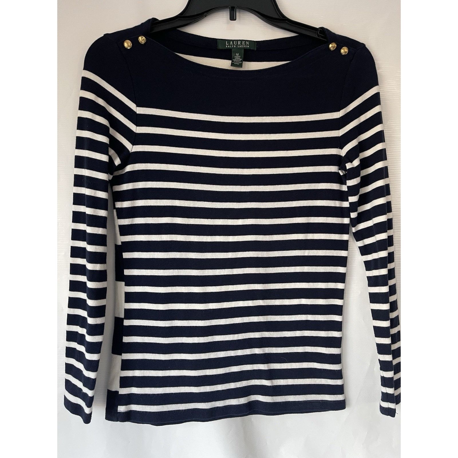 Ralph Lauren Ralph Lauren Blue White Stripe Cotton Nautical Sweater M Size M / US 6-8 / IT 42-44 - 1 Thumbnail