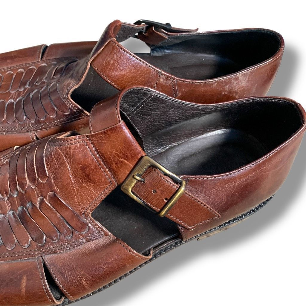 Tommy Bahama Tommy Bahama Italian Leather Roman Fisherman Sandals Brown S Size US 12 / EU 45 - 6 Thumbnail