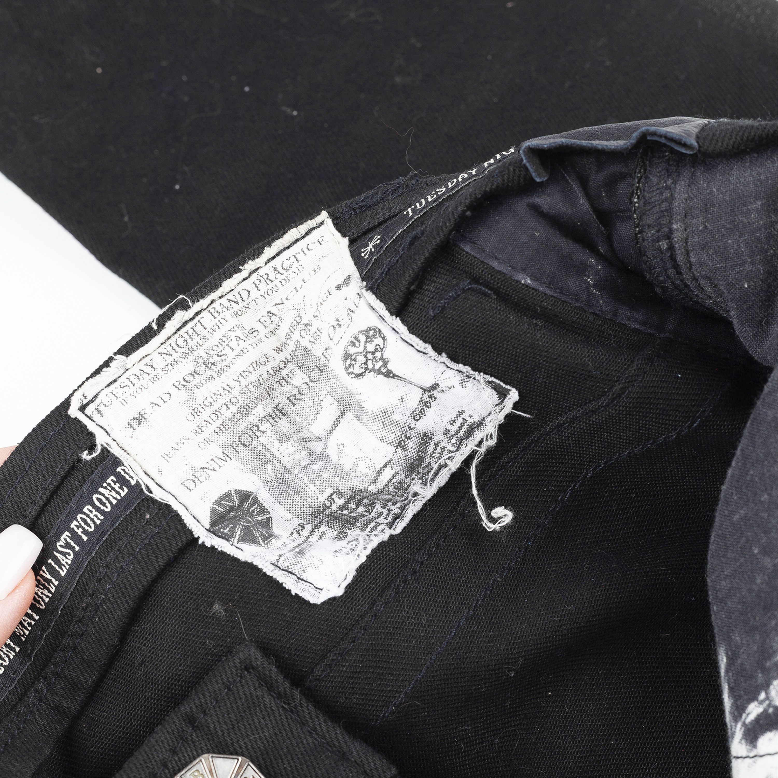 Tuesday Night Band Practice Tuesday Night Band Practice Leather Moto Black Jeans (L) Size US 32 / EU 48 - 11 Thumbnail