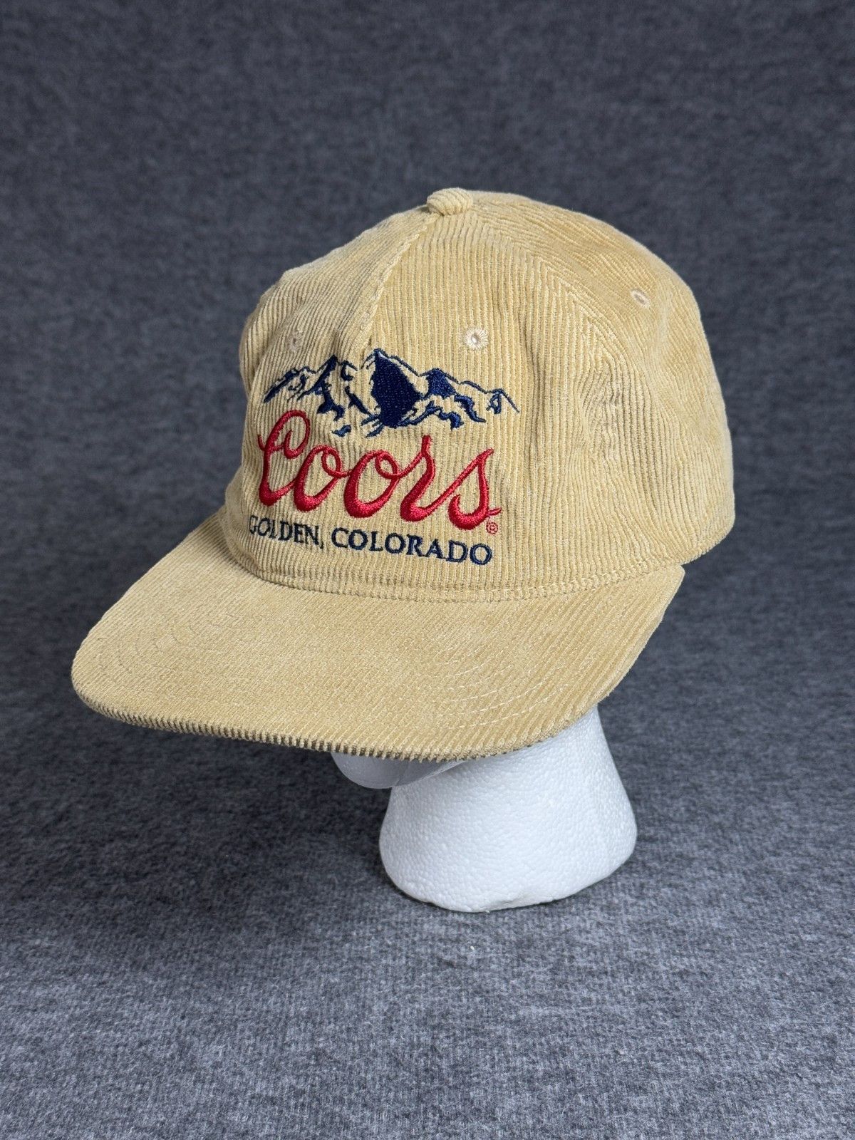 Vintage Coors Corduroy Relaxed Fit Trucker Snapback Hat Tan Size ONE SIZE - 7 Thumbnail