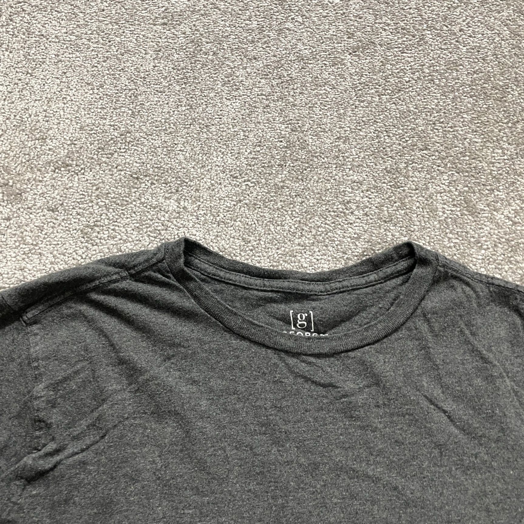 George George Casual Crew Neck T-Shirt Mens Large Gray Long Sleeve Cotton Regular Fit Size US L / EU 52-54 / 3 - 3 Thumbnail