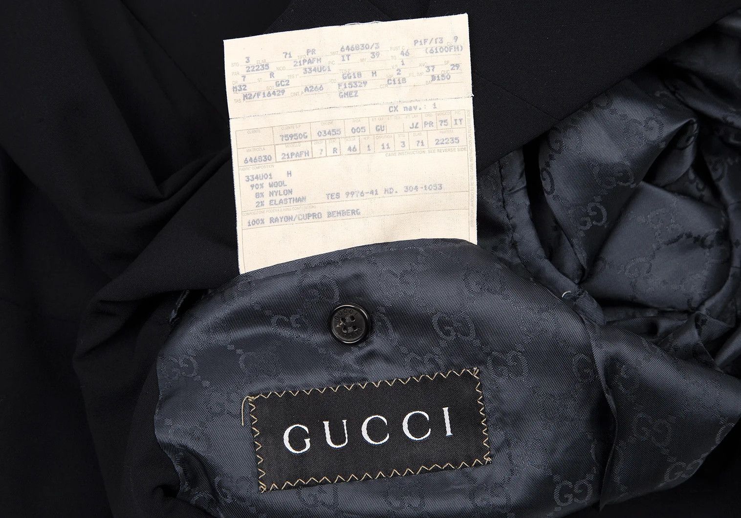 Gucci Stretch Wool Change Pocket Suit in Navy, Size 46 Size US S / EU 44-46 / 1 - 11 Thumbnail