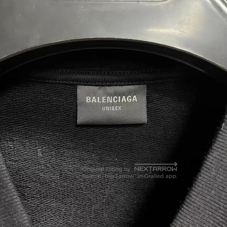 Balenciaga Balenciaga Black Logo Embroidered Sweatshirt. Size US XS / EU 42 / 0 - 3 Thumbnail