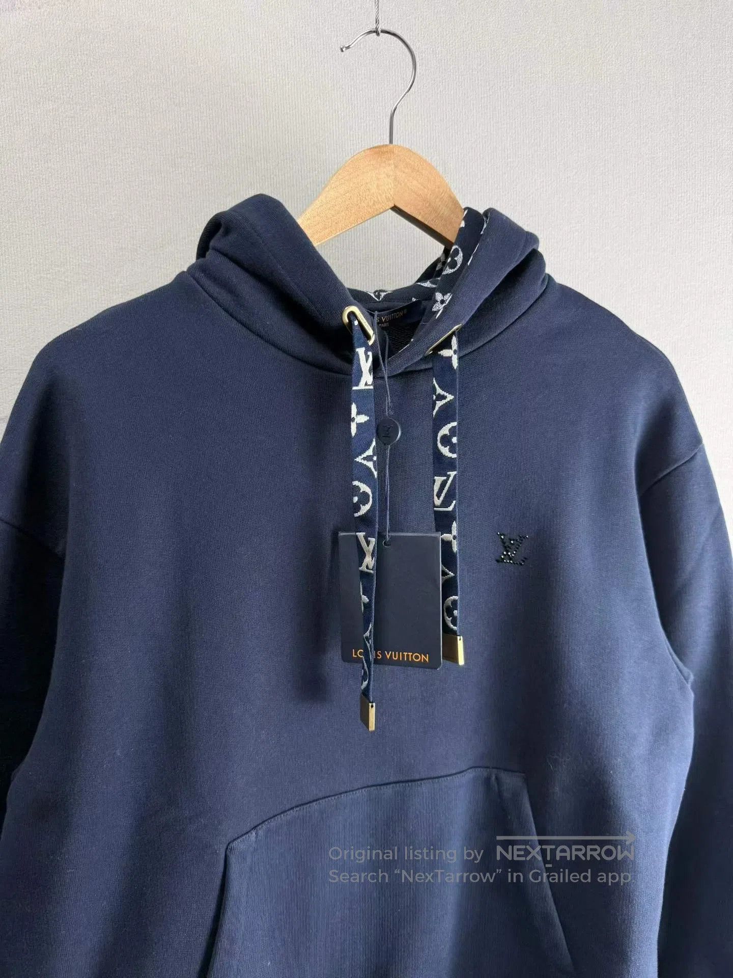 Louis Vuitton Louis Vuitton Deep Blue Diamond Drawcord Full Print Hoodie Size US XS / EU 42 / 0 - 2 Thumbnail