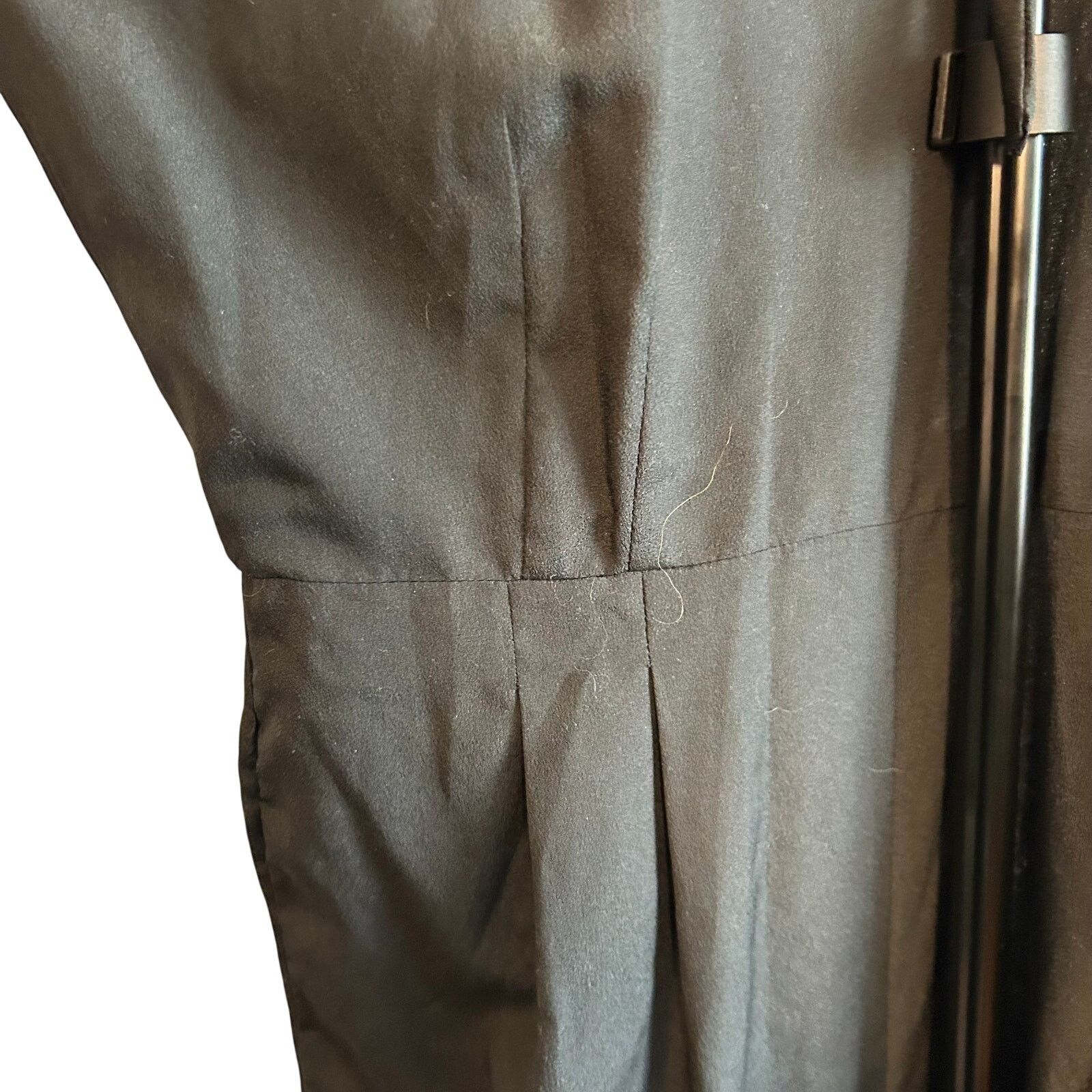 Other VTG Silver Black Metallic Brocade Jumpsuit Matching Jacket Size 28" / US 6 / IT 42 - 10 Thumbnail
