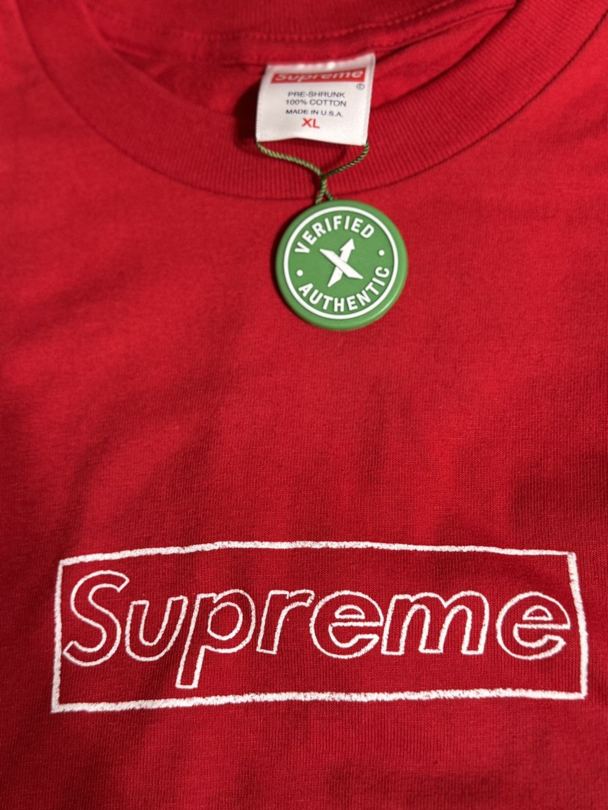 Supreme Supreme Kaws Chalk Logo Tee Size US XL / EU 56 / 4 - 2 Thumbnail