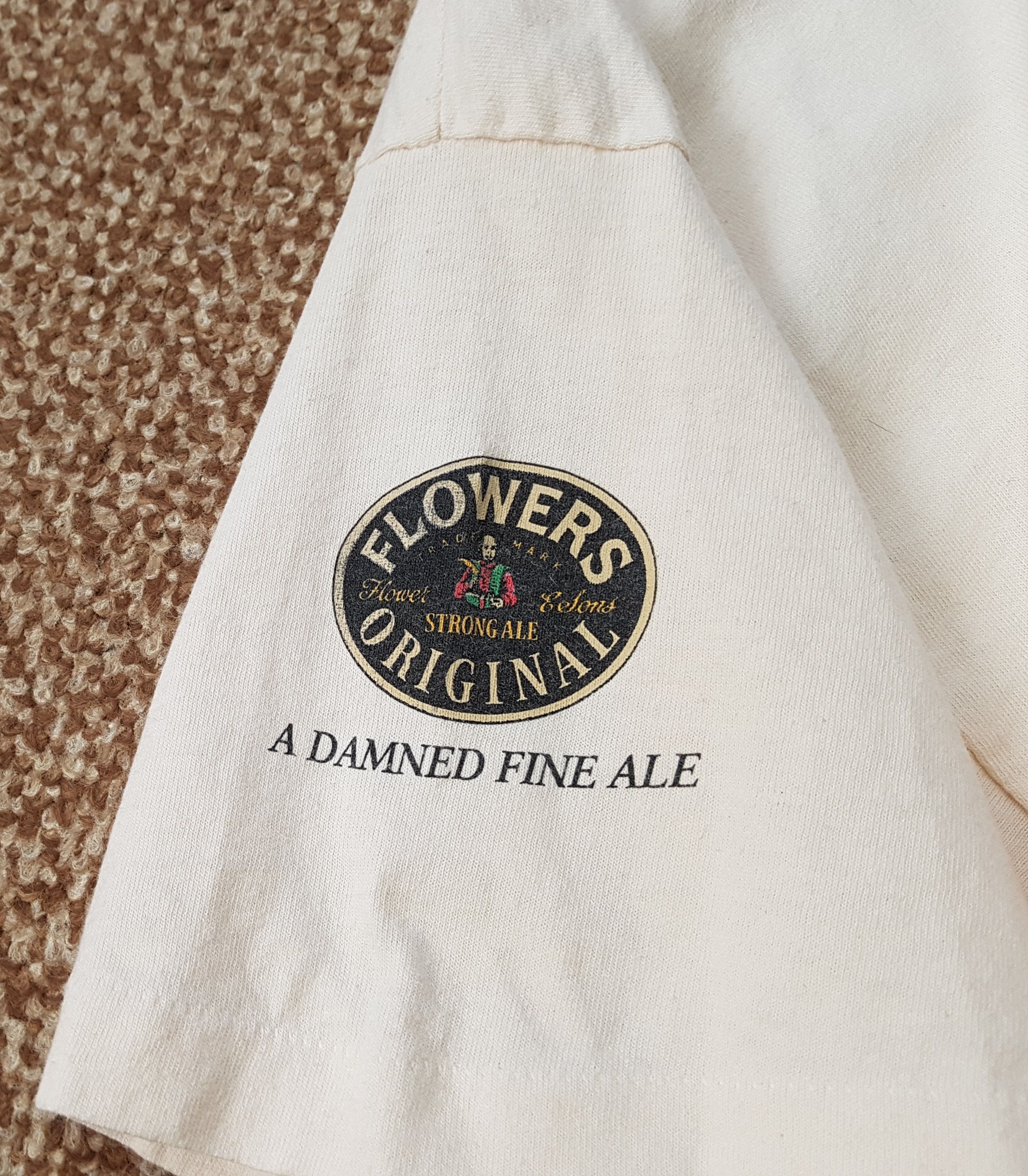 Vintage Mr. Flowers A Damned Fine Ale Vintage 90s Single Stitch Tee Size US XL / EU 56 / 4 - 12 Thumbnail