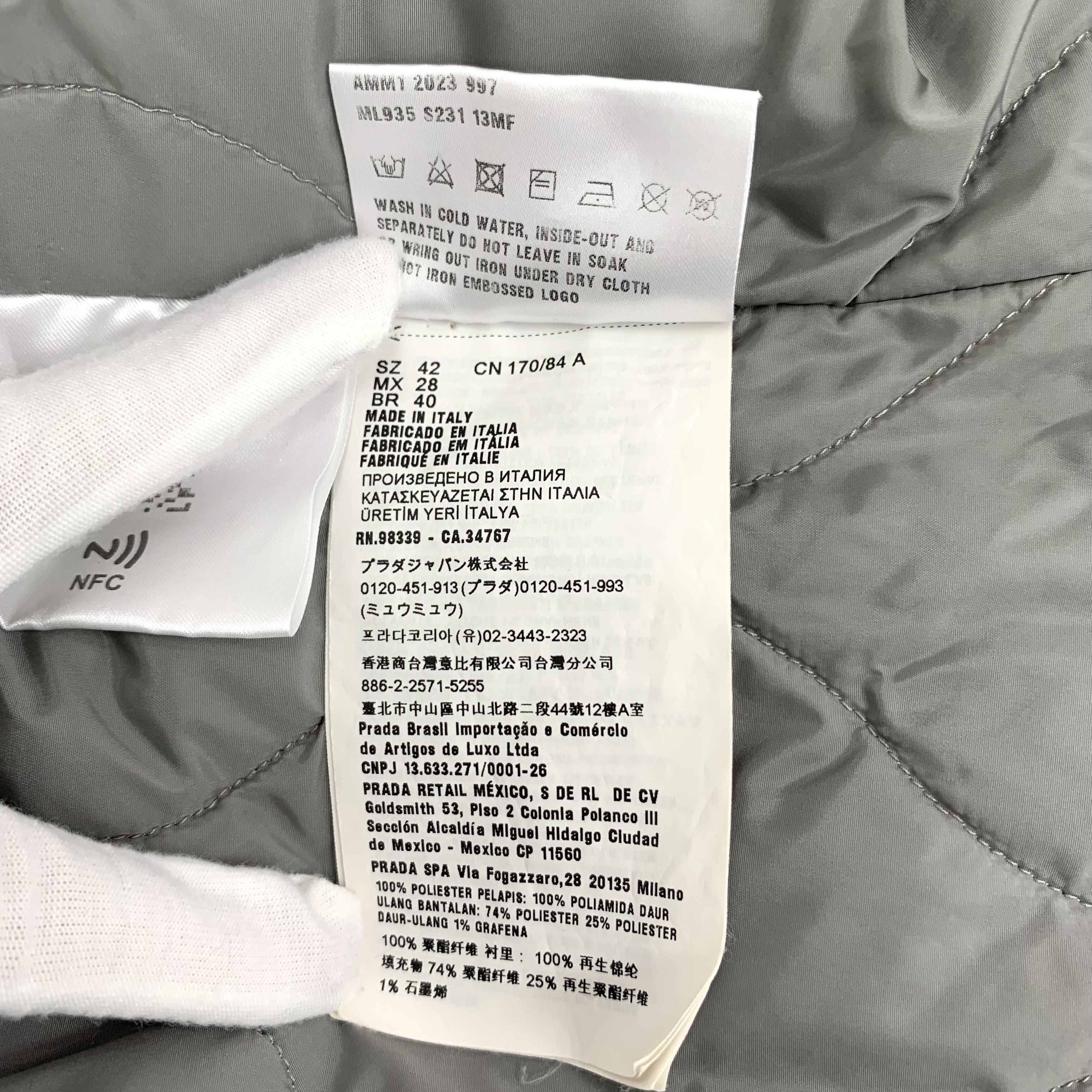 Miu Miu Miu Miu Logo Pocket Hooded Jacket Grey (42) Size US XS / EU 42 / 0 - 10 Thumbnail