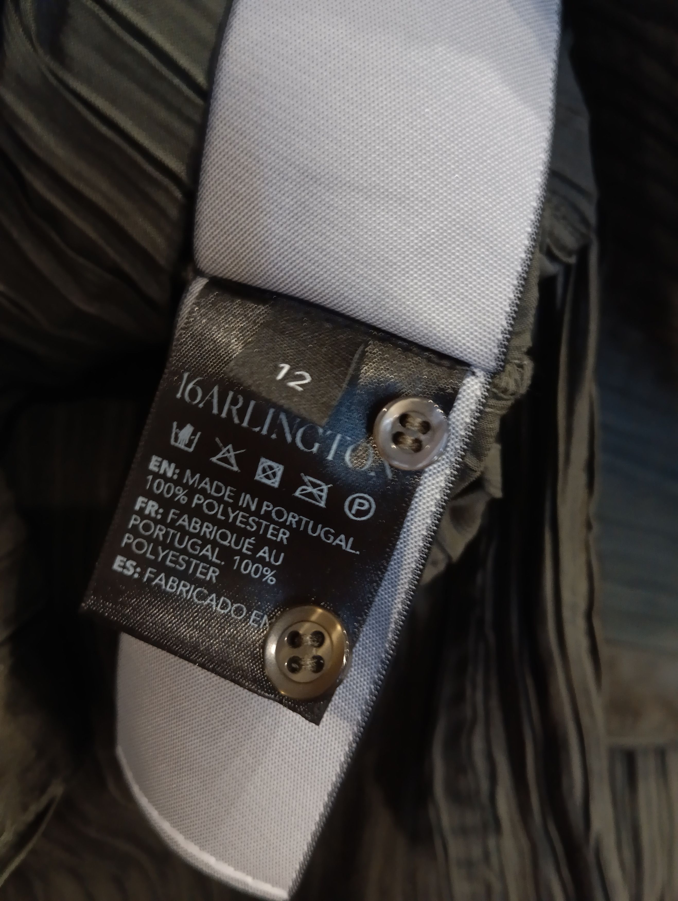 16Arlington 16Arlington Marley Plisse Satin Shirt Khaki size 12 Size L / US 10 / IT 46 - 9 Thumbnail