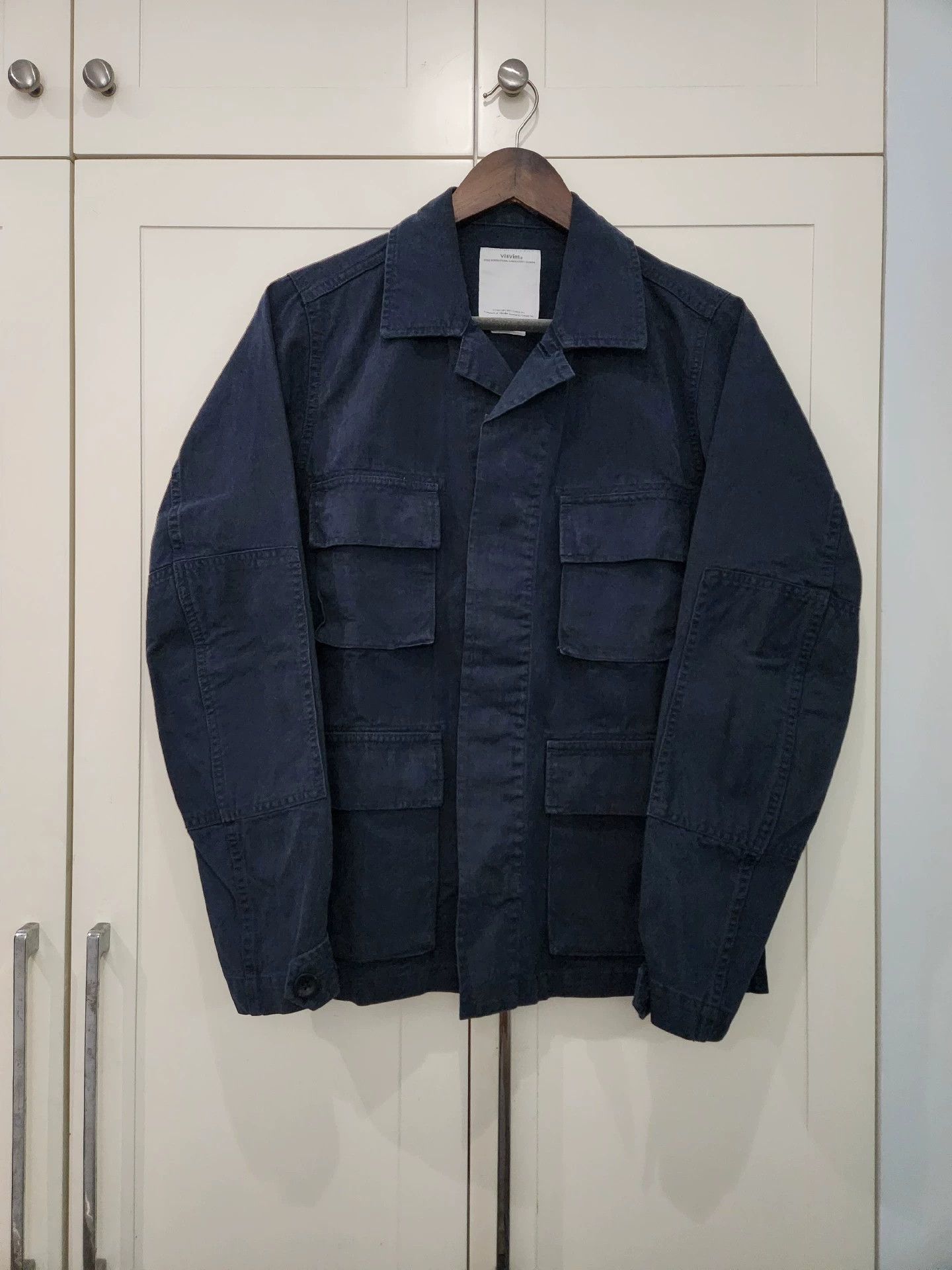 Visvim VISVIM dark blue wash to make old vintage multi-pocket cargo thin jacket jacket Size US S / EU 44-46 / 1 - 1 Thumbnail