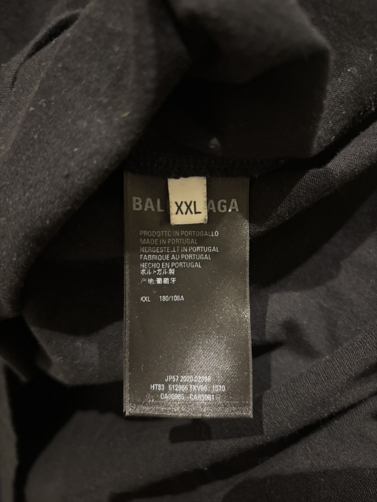 Balenciaga Balenciaga FW20 Classic Corporate Logo Tee Black Size US XL / EU 56 / 4 - 4 Thumbnail