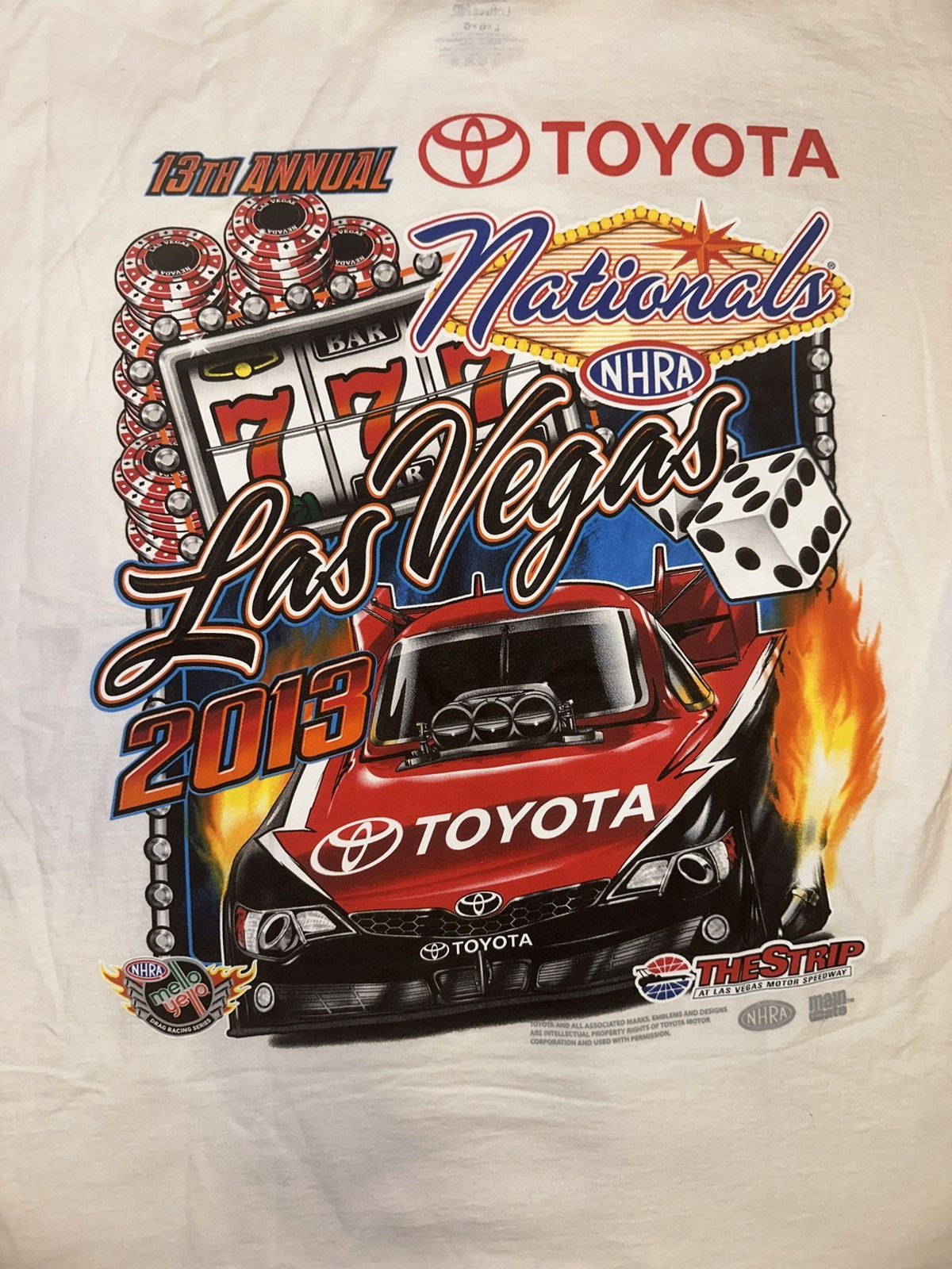 Fruit Of The Loom AUTOGRAPH Fast Jack Beckman ETC NHRA ‘13 Nationals T Sz. L Size US L / EU 52-54 / 3 - 6 Thumbnail