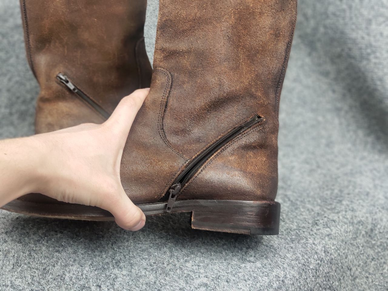 Daniele Alessandrini Alessandrini Vintage Brown Leather Boots Zip Carol Styl Rick Size US 9 / EU 42 - 12 Thumbnail