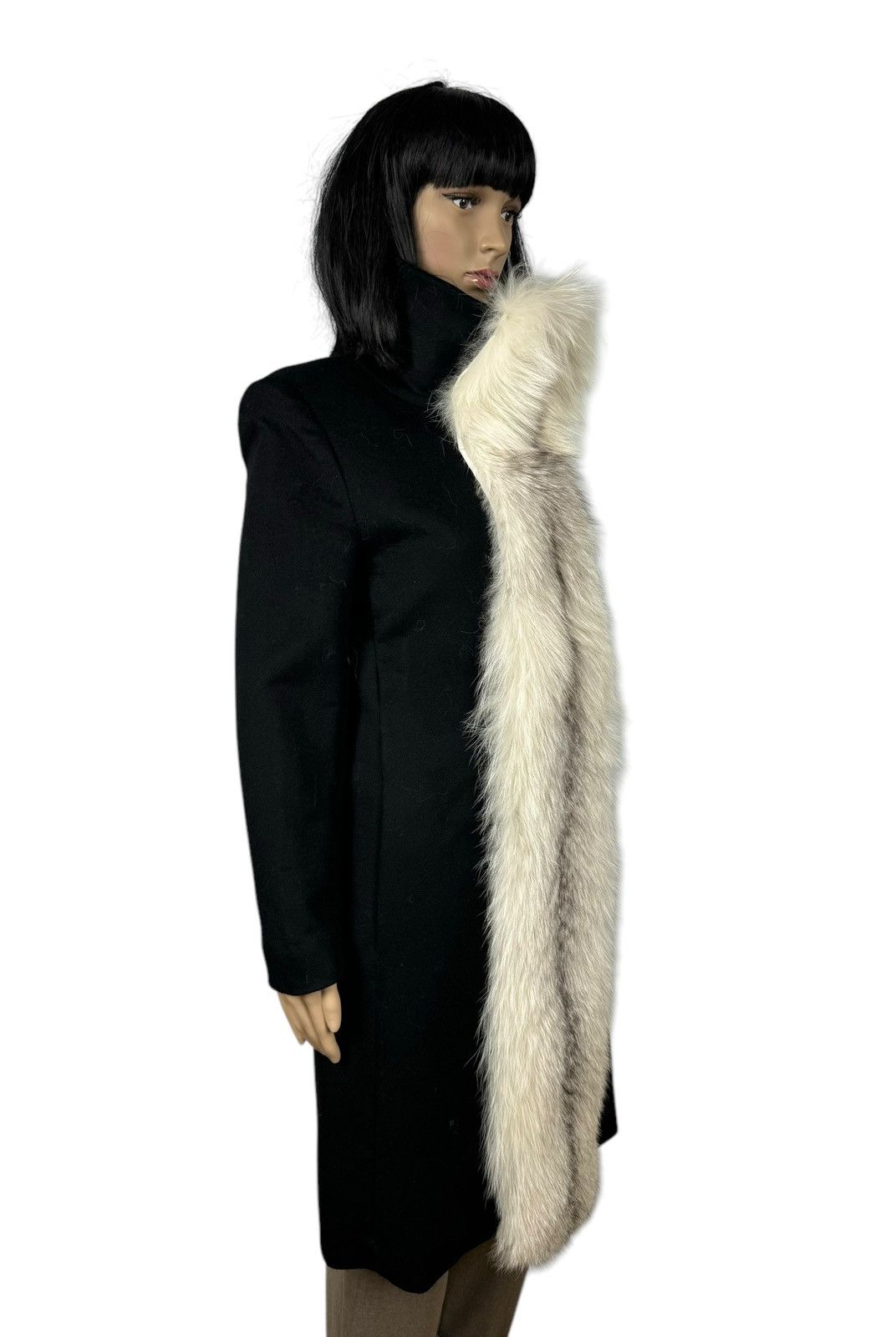 Sportmax Sportmax Defile Wool Coat Finland Fox Fur Trim size US2 IT36 Size XS / US 0-2 / IT 36-38 - 4 Thumbnail