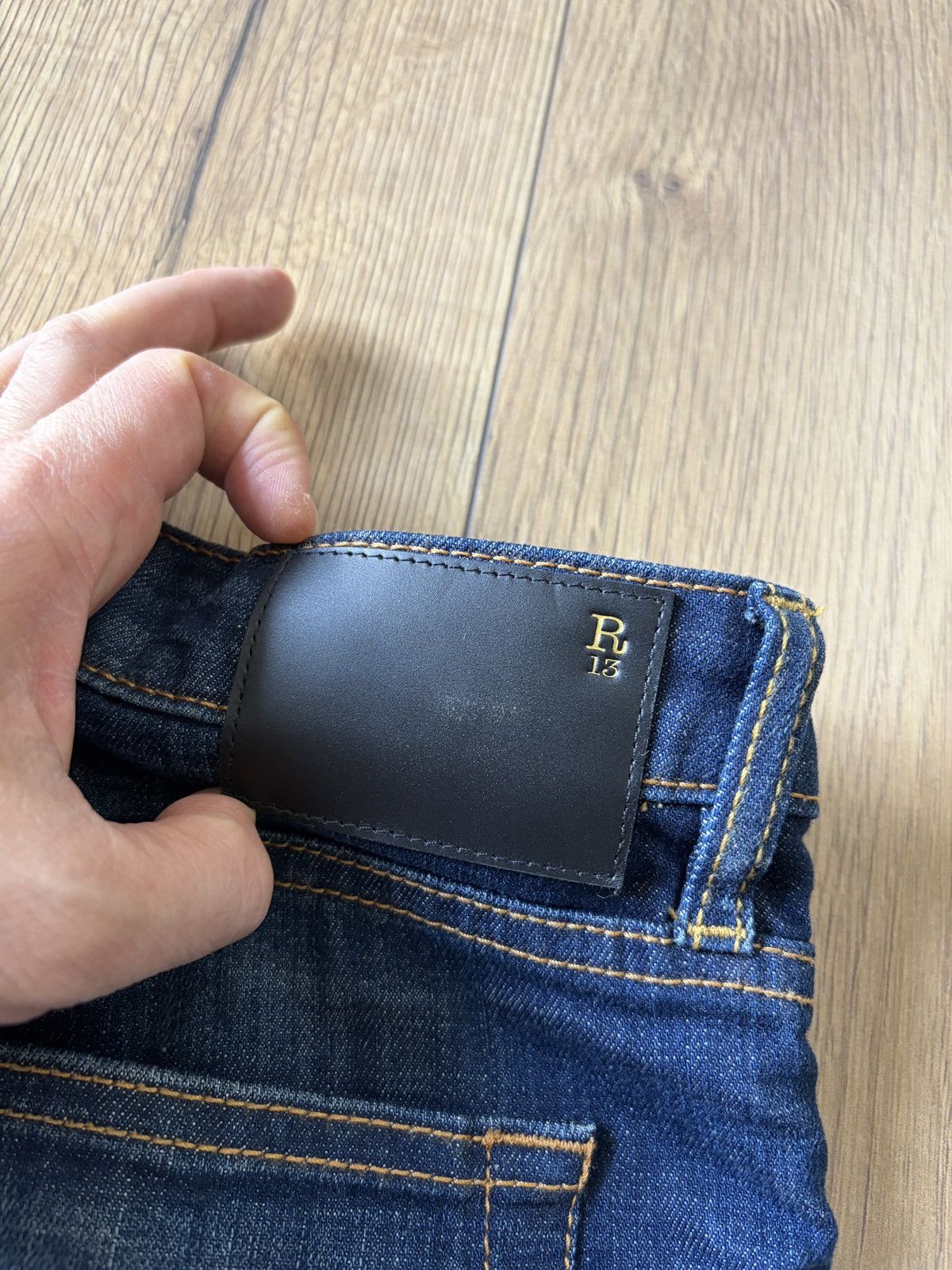 R13 R13 Boy Straight Howell Jeans Size 29" - 19 Thumbnail