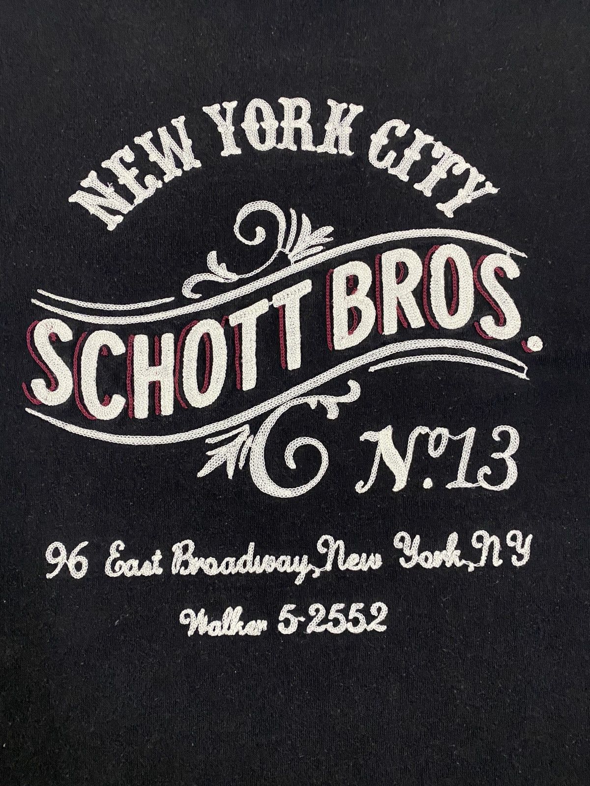 Schott Schott Bros NYC N13 Sportwear Chainstitch Embroidery T-Shirt Size US M / EU 48-50 / 2 - 6 Thumbnail