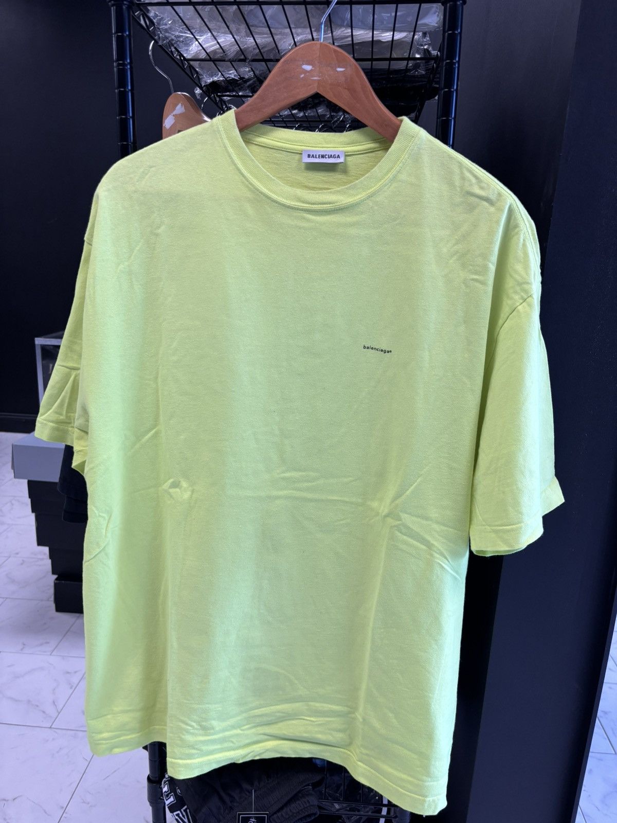 Balenciaga Balenciaga green copyright logo print tee Size US L / EU 52-54 / 3 - 1 Thumbnail