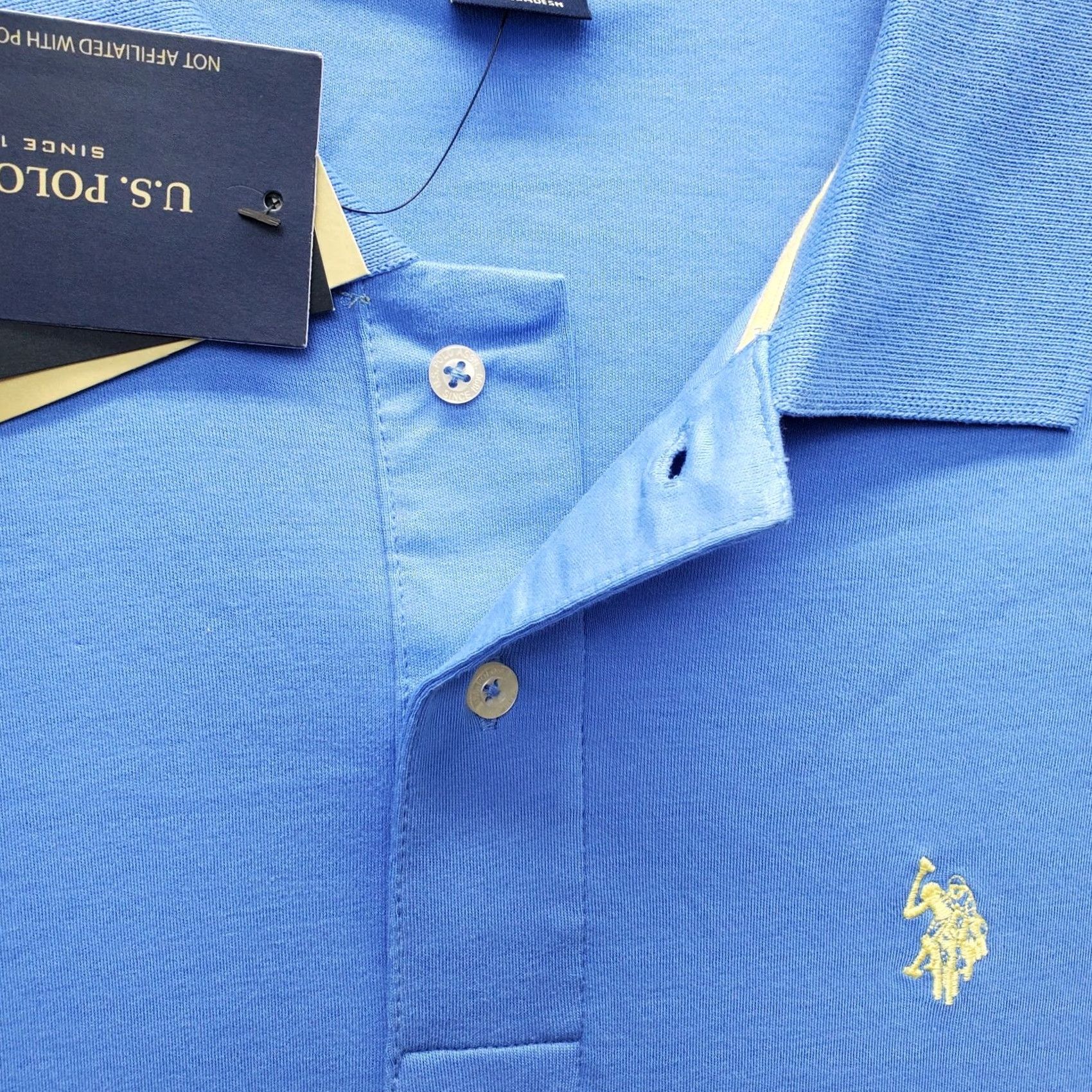 Vintage US Polo Assn. Polo Shirt Men 2XL Blue Cotton Classic Fit High Low Slit Pony Logo Shirt Mens 2XL Blue Polo Size US XXL / EU 58 / 5 - 6 Thumbnail