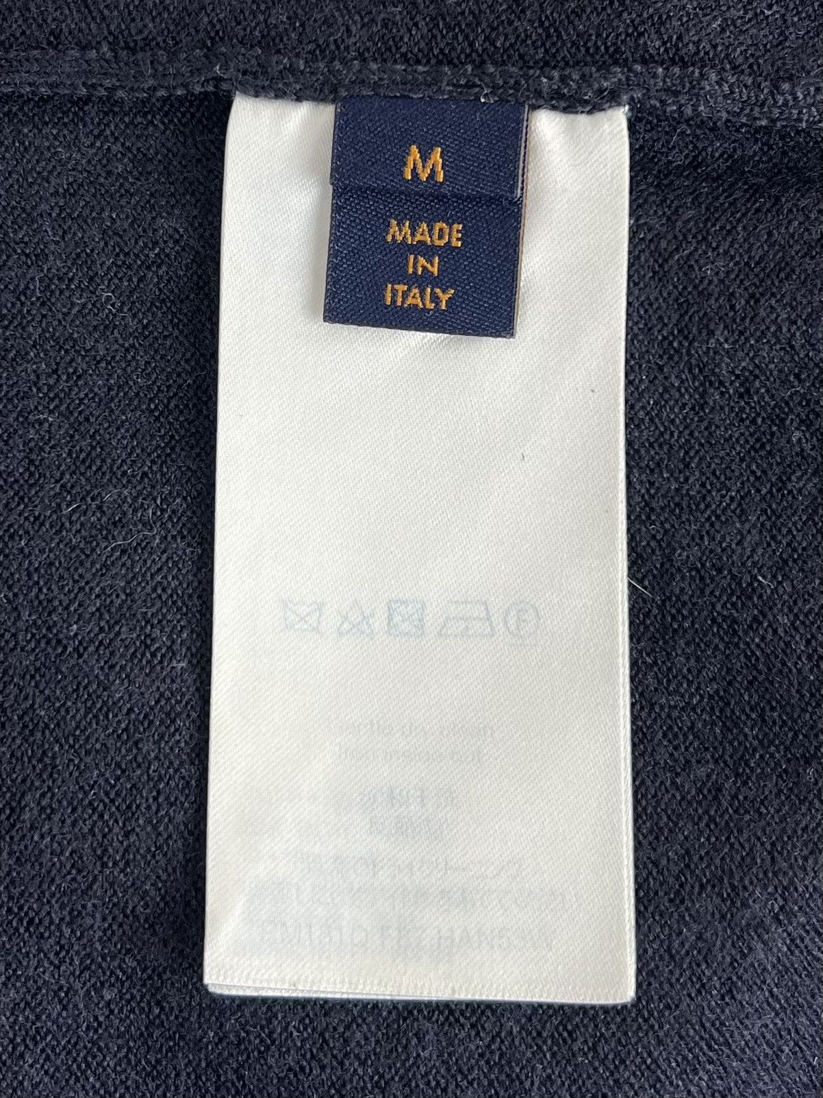 Louis Vuitton LOUIS VUITTON Sweater Zip Cardigan Wool/Silk LV Logo Blue Size US M / EU 48-50 / 2 - 8 Thumbnail