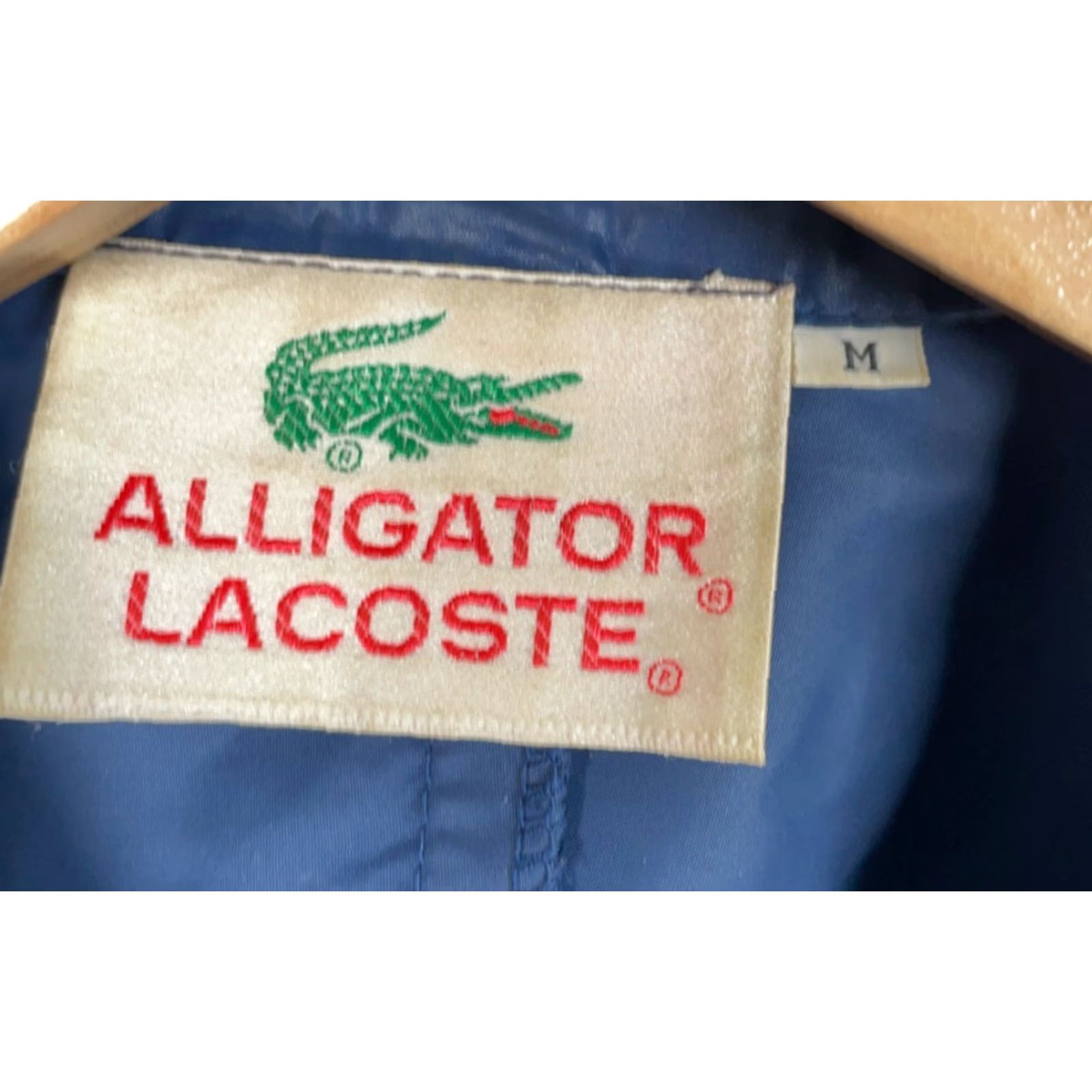 Lacoste VINTAGE Lacoste Windbreaker Jacket Blue Dark Alligator Logo Zip Up 80s Medium Mens Size US M / EU 48-50 / 2 - 3 Thumbnail