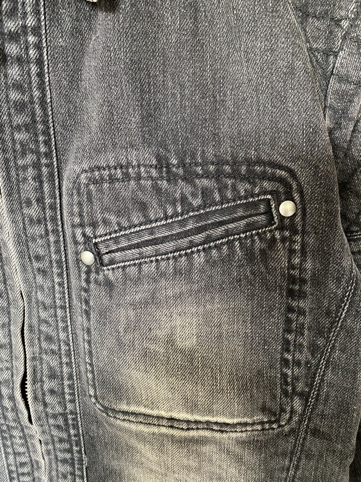 5351 POUR LES HOMMES Diamond stitch faded detailing wash denim Jacket Size US M / EU 48-50 / 2 - 7 Thumbnail