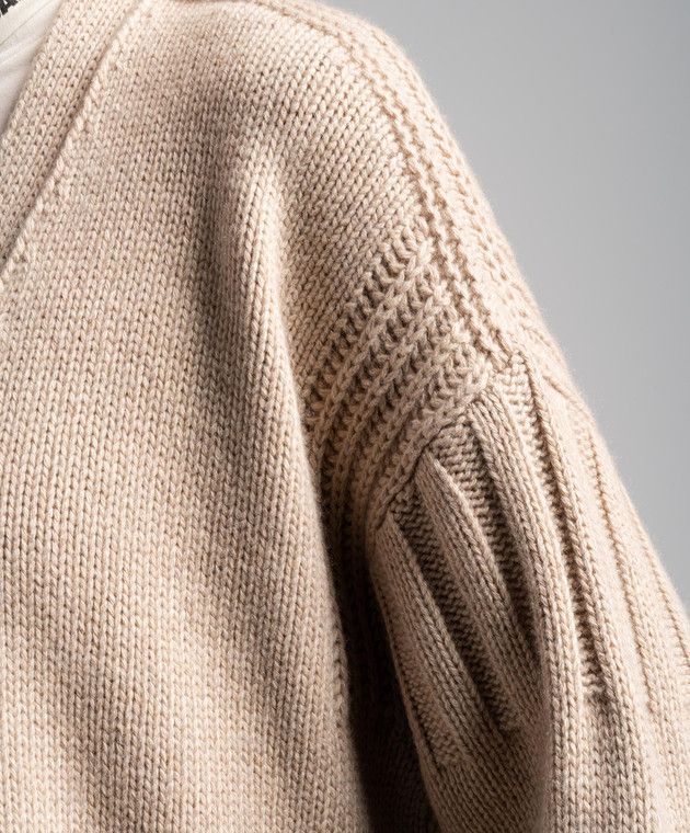 Jil Sander o1y1025 Cardigan in Beige Size XS / US 0-2 / IT 36-38 - 5 Thumbnail