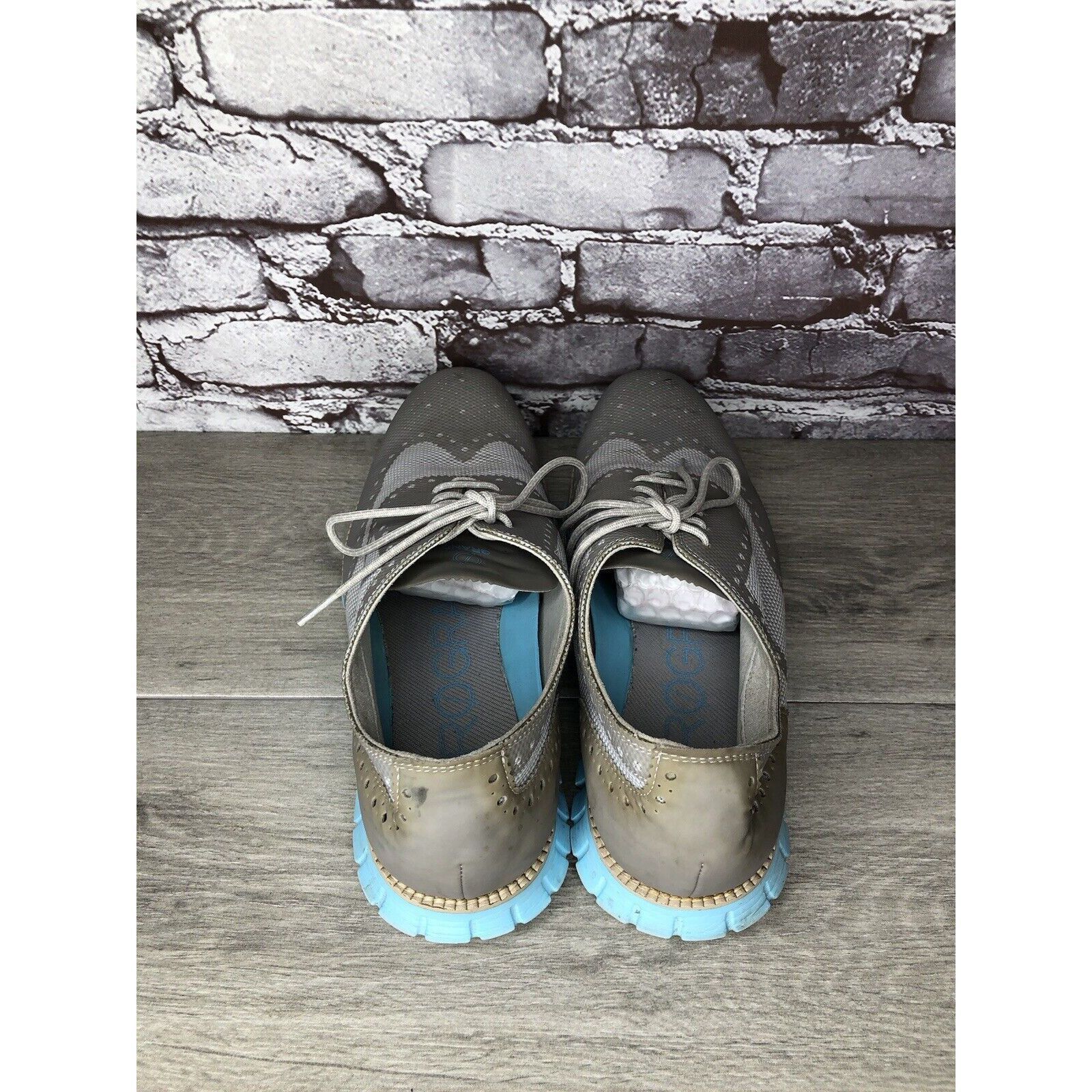 Cole Haan Cole Haan ZeroGrand Grand.OS Gray Mesh Wingtip Blue Shoes Me Size US 12 / EU 45 - 5 Thumbnail