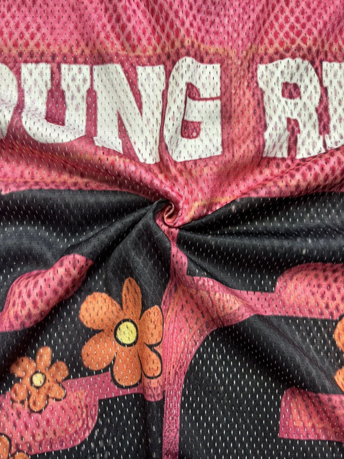 Japanese Brand Vintage Young Rich 22 flowers pink black football jersey Size US L / EU 52-54 / 3 - 17 Thumbnail