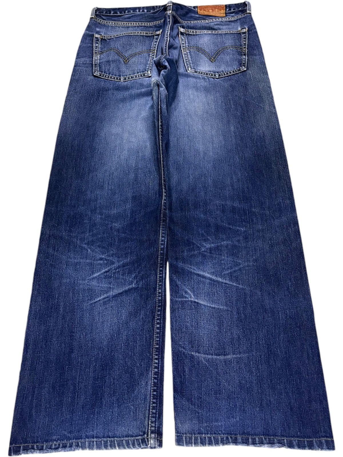 Levi's Vintage 90s Levis 503 Faded Blue Wash Distress Baggy Jeans Size US 32 / EU 48 - 2 Thumbnail