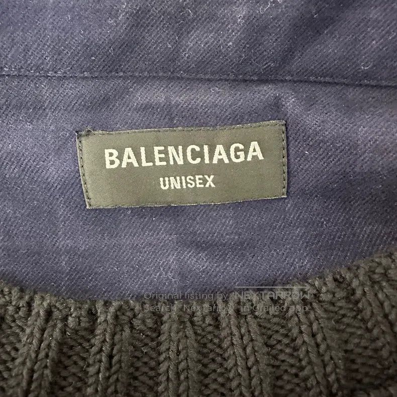 Balenciaga Balenciaga Patchwork Flannel Knitted Sweater Size US M / EU 48-50 / 2 - 3 Thumbnail