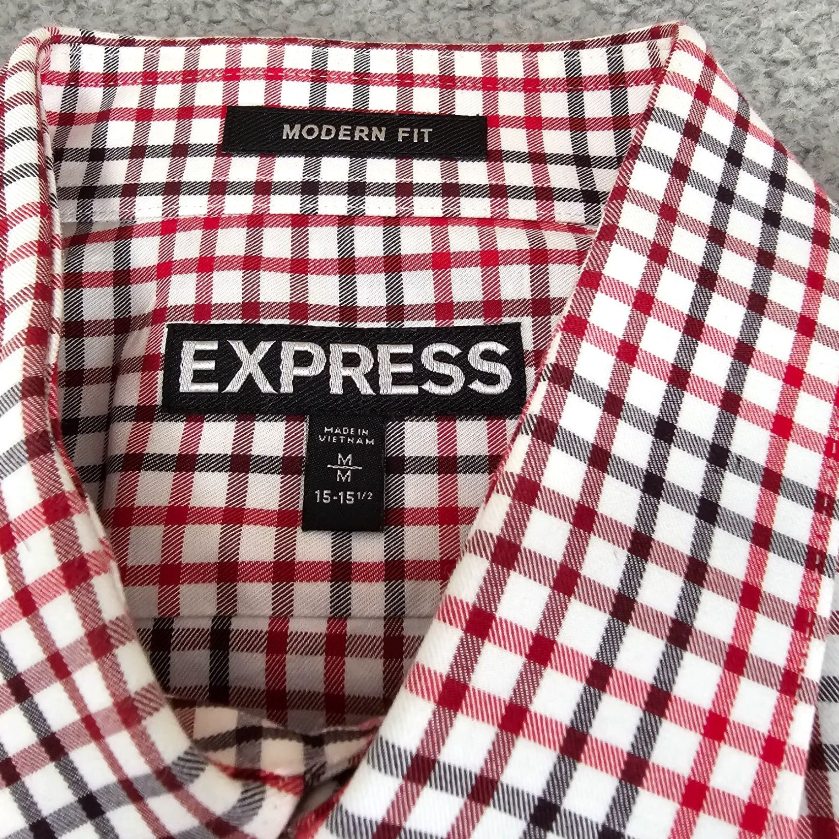 Express Express Shirt Mens M Red Check Button-Up Shirt Size US M / EU 48-50 / 2 - 3 Thumbnail