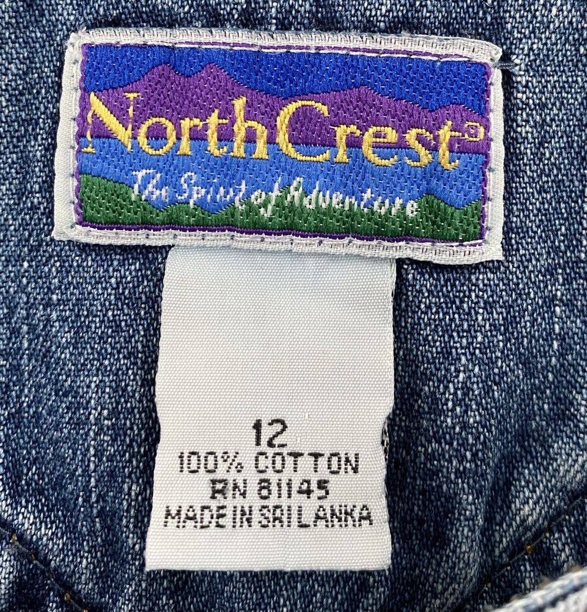 Vintage Vintage 90’s North Crest Denim Shortalls Womens 34” Waist Size 34" / US 12 / IT 48 - 6 Thumbnail