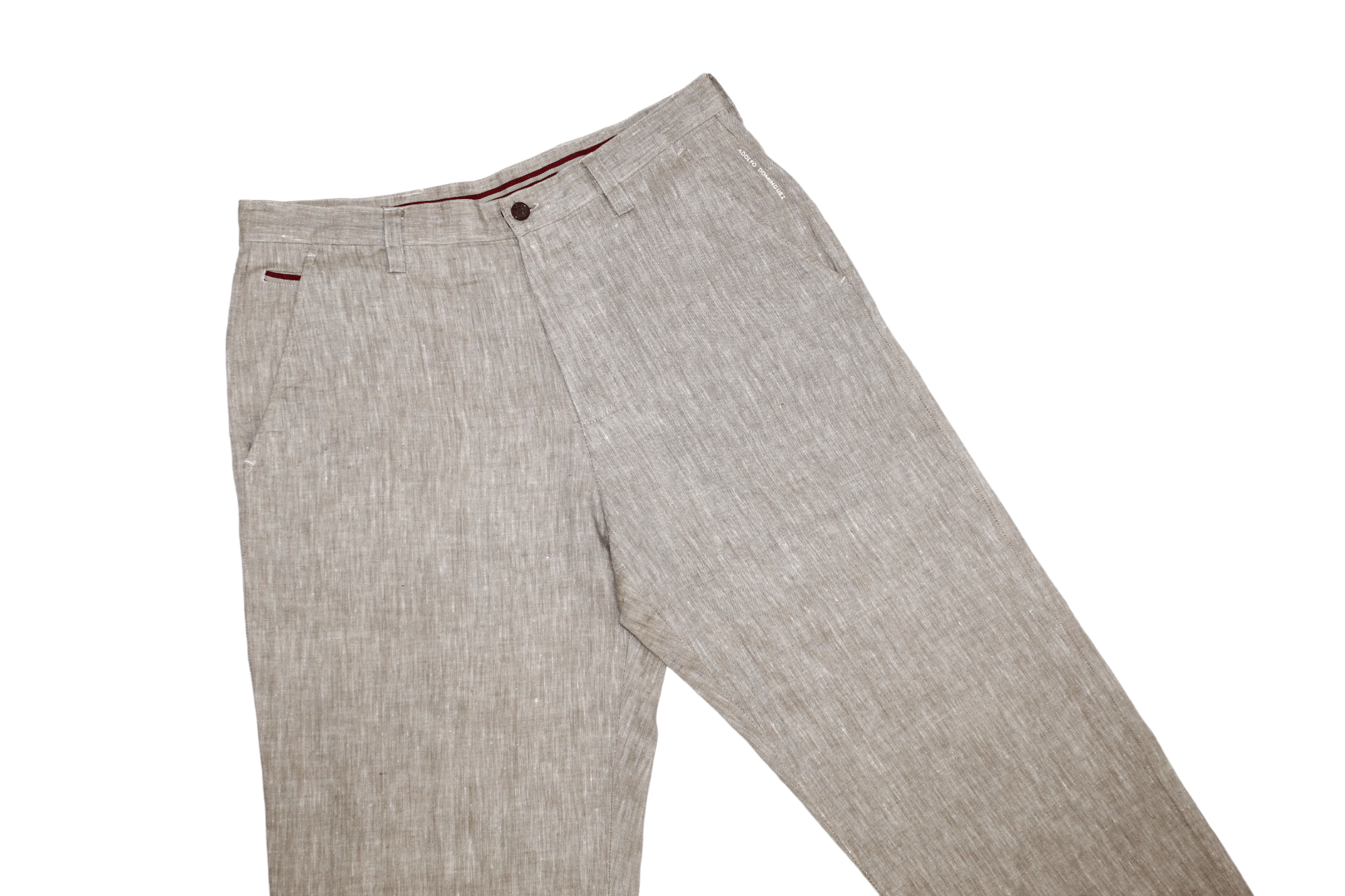 Adolfo Dominguez Adolfo Dominguez Raw Linen Straight Leg Chino Pants Size US 32 / EU 48 - 3 Thumbnail