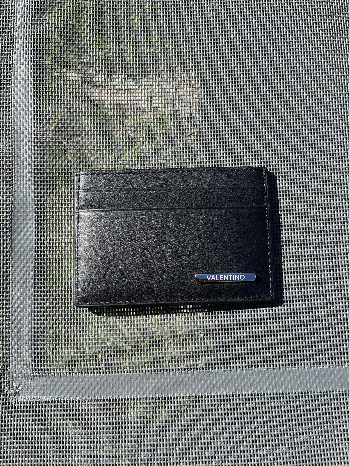 image of Mario Valentino Valentino Card Holder Wallet in Black, Men's