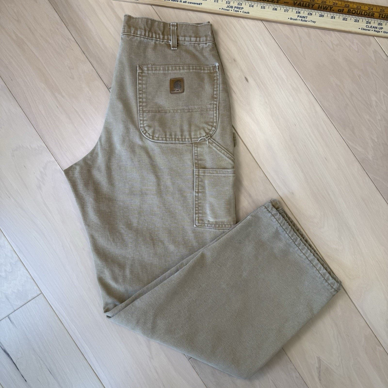 Carhartt Vintage Carhartt Flannel Lined Pants 32 Khaki 90s Heavy Size US 32 / EU 48 - 2 Thumbnail