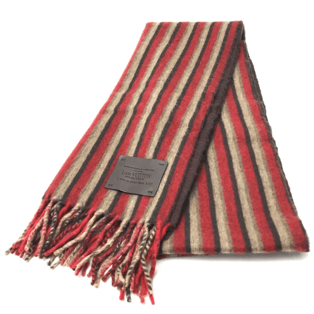 Louis Vuitton LOUIS VUITTON Efficial - Leie Muffler Scarf Red Size ONE SIZE - 9 Thumbnail