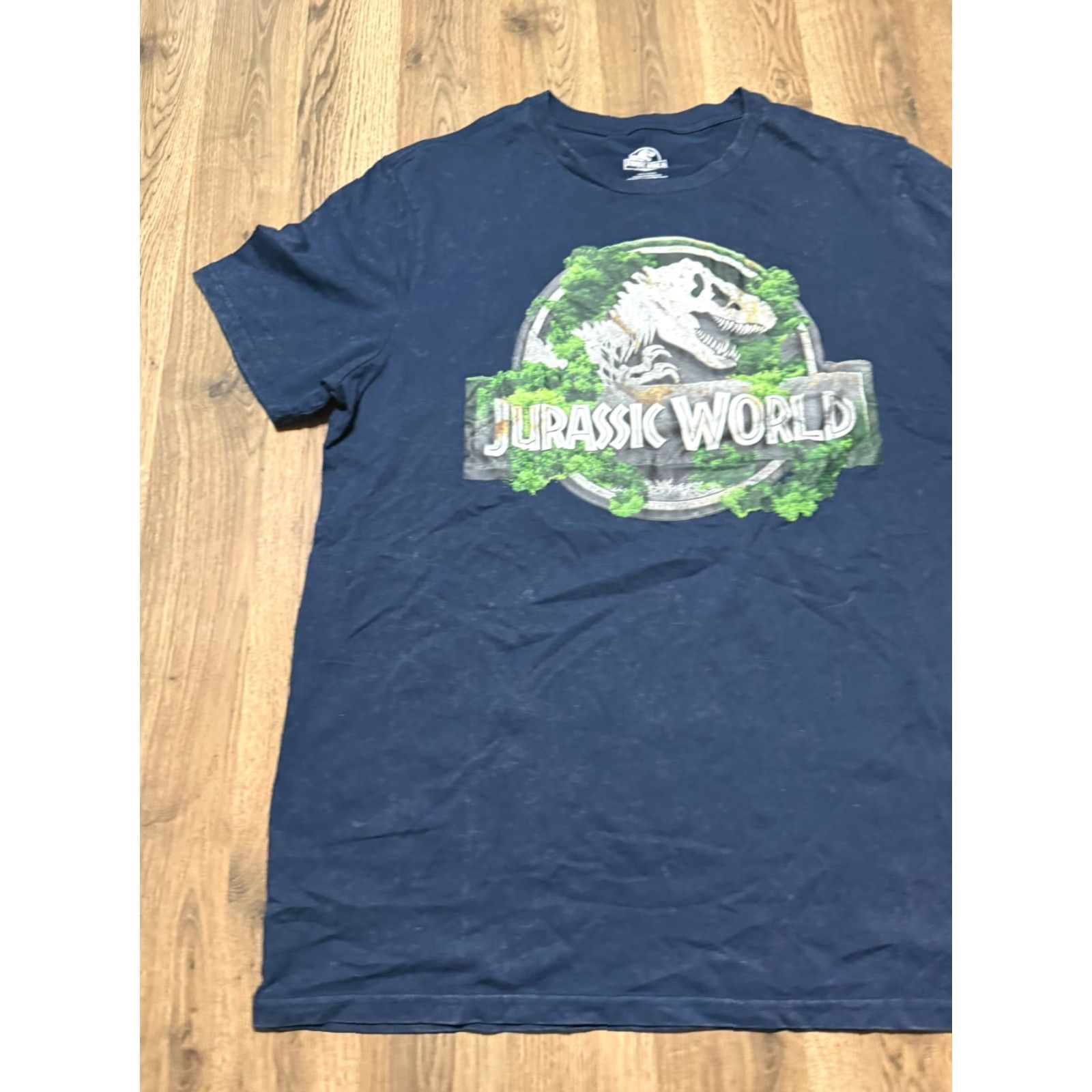 Vintage Jurassic Park Shirt Men's 2XL Blue Short Sleeve Graphic Print T-Shirt Crew Neck Blue White Green Jurassic World Theme Mens Size US XXL / EU 58 / 5 - 3 Thumbnail