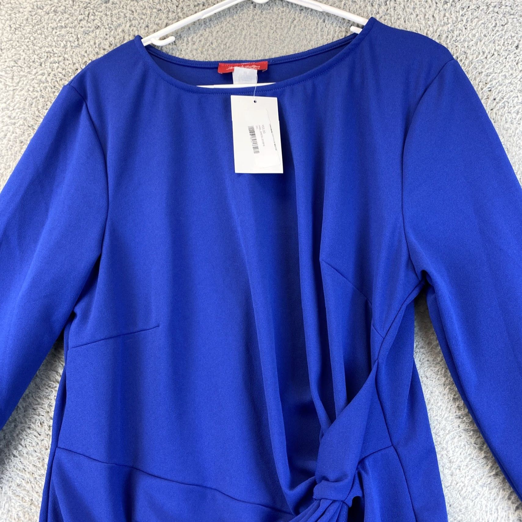 Vintage Ashley Boutique Women's XXL 2 XL Blue Longsleeve Dress NWT / 69-38 Size XXL / US 16-18 / IT 52-54 - 2 Thumbnail