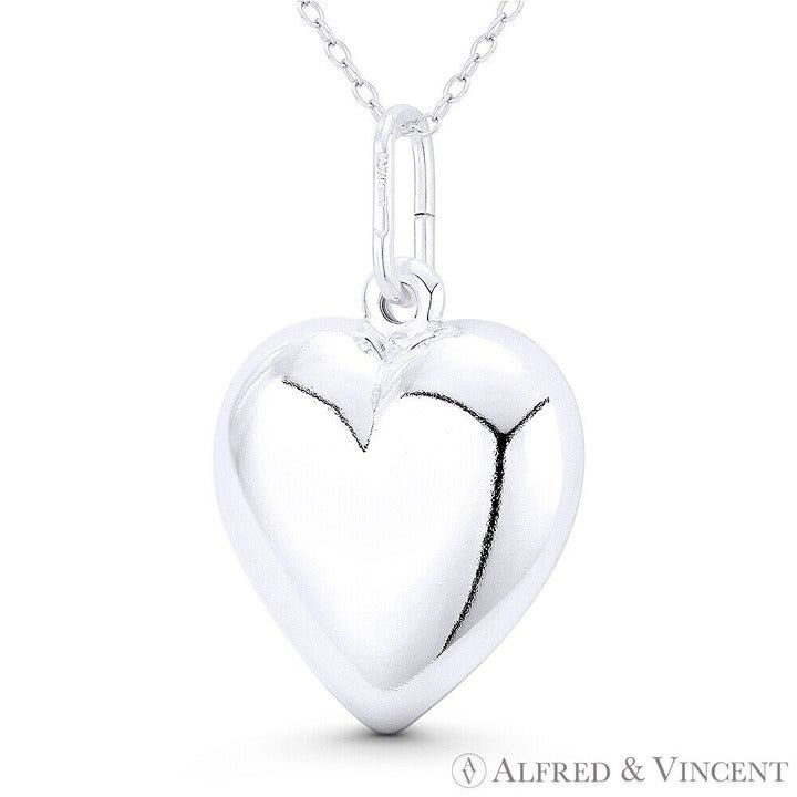 Other Heart Love Charm Reversible Pendant in .925 Sterling Silver Size ONE SIZE - 1 Preview