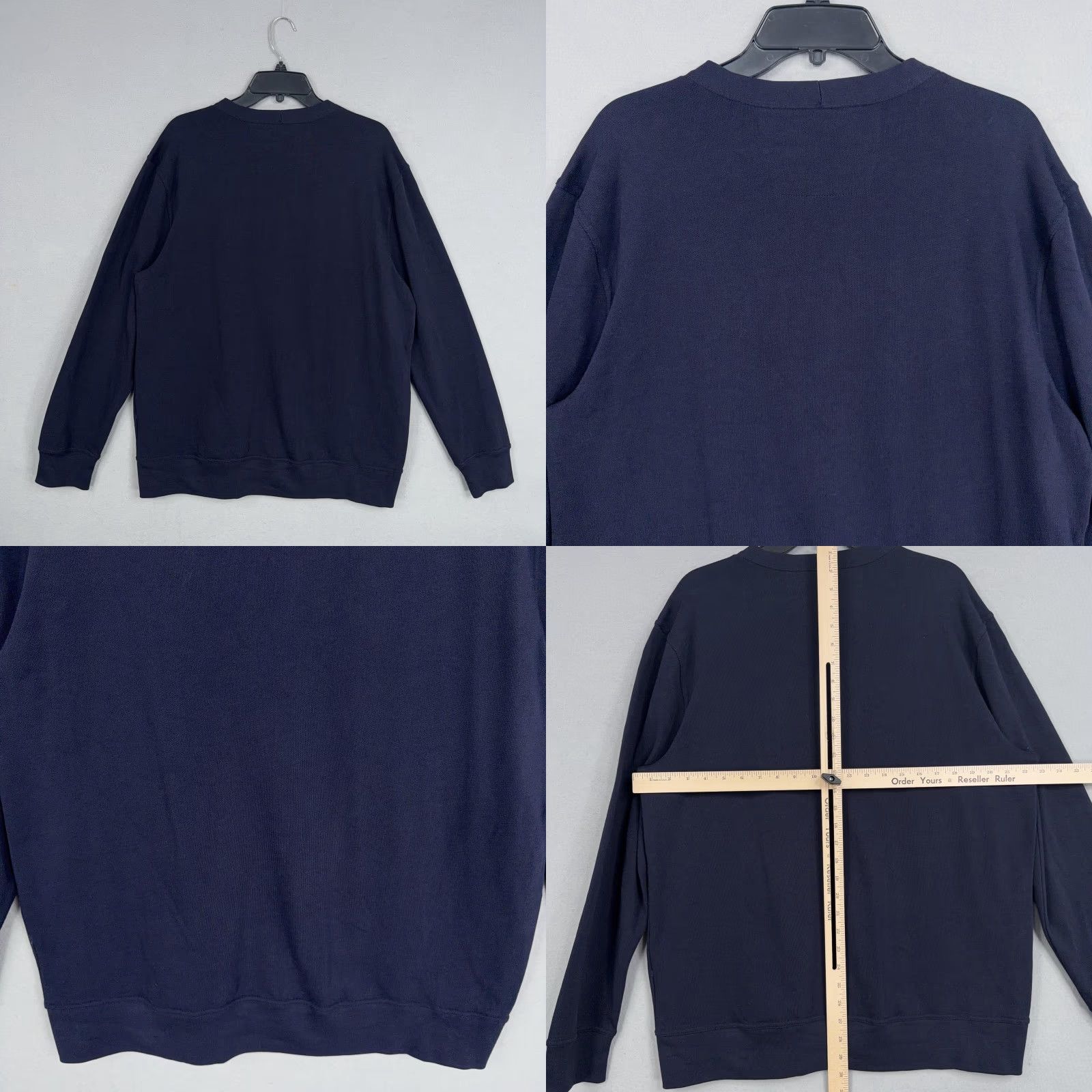Banana Republic Banana Republic Sweater Mens XL Blue V Neck Cardigan Pockets Knit Classic Grandpa Styles: Cardigan, V-Neck, Solid Knit, Long Sleeve Mens XL, Navy Blue Size US XL / EU 56 / 4 - 8 Thumbnail