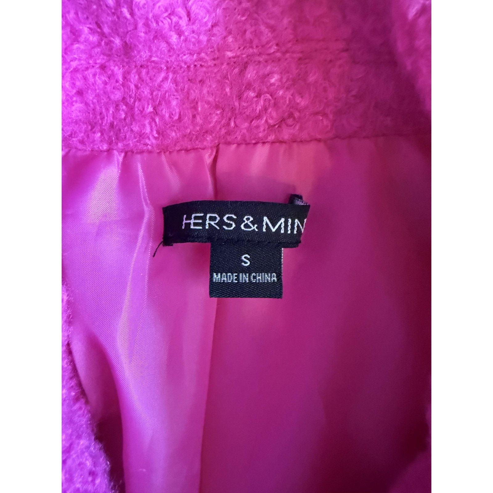 Other Hers & Mine Jacket Small Boucle Double Breasted Coat Size S / US 4 / IT 40 - 2 Thumbnail