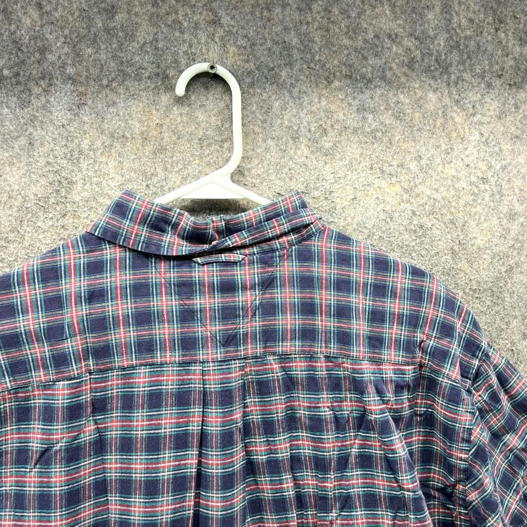 Tommy Hilfiger VINTAGE Tommy Hilfiger Shirt Mens Large Blue Plaid Short Sleeve Button-Down Preppy Size US L / EU 52-54 / 3 - 6 Thumbnail