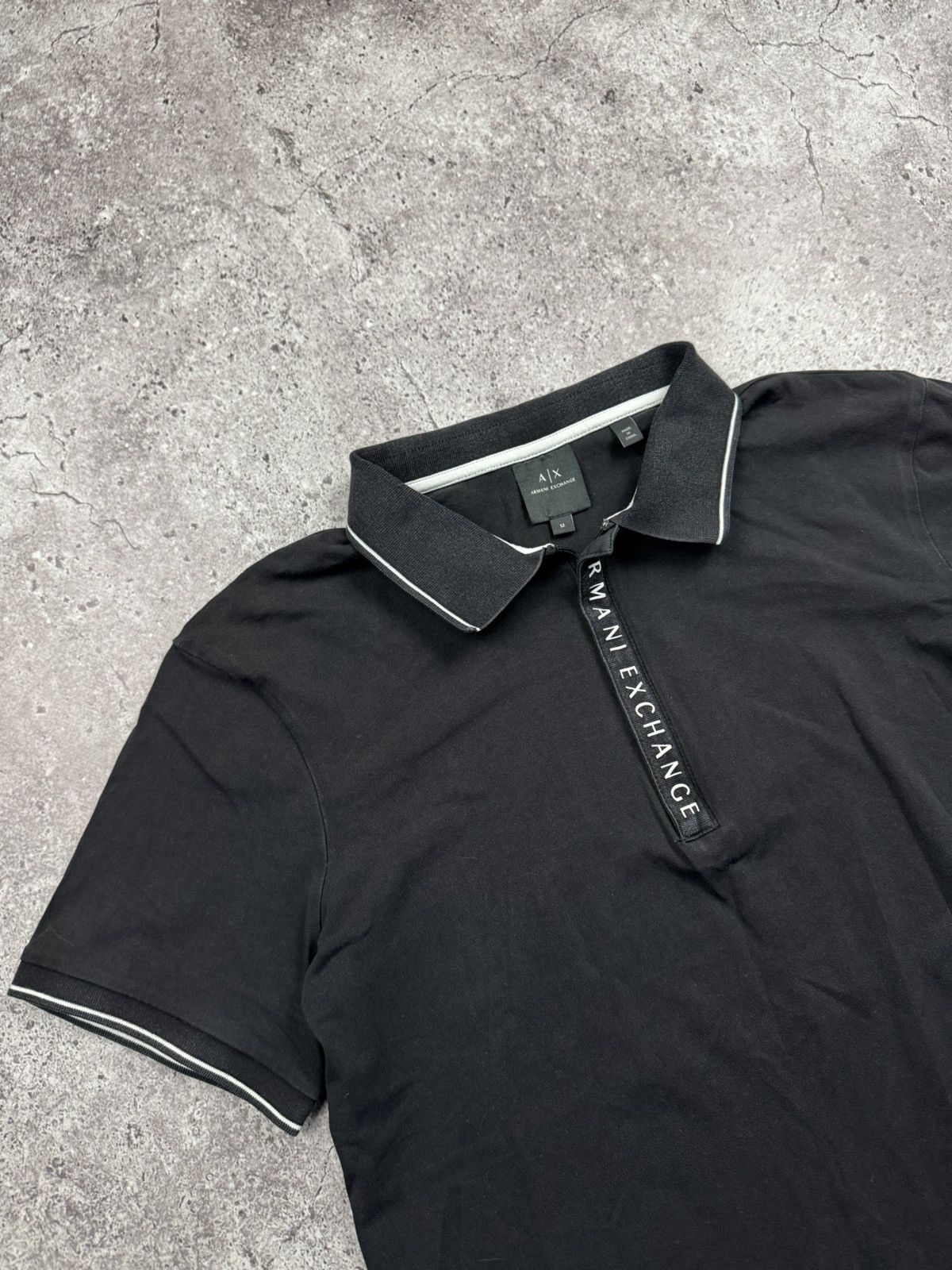 Armani Exchange Vintage Armani Exchange Y2K Half Zip Polo Faded Japanesse Size US M / EU 48-50 / 2 - 2 Thumbnail