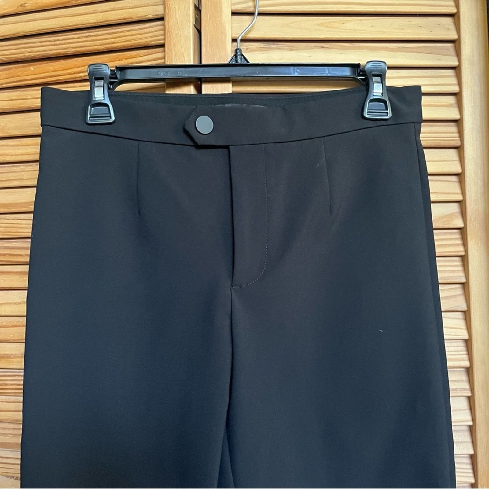 Banana Republic Banana Republic Black Straight Leg Dress Pants Size 6L Size 28" / US 6 / IT 42 - 2 Thumbnail