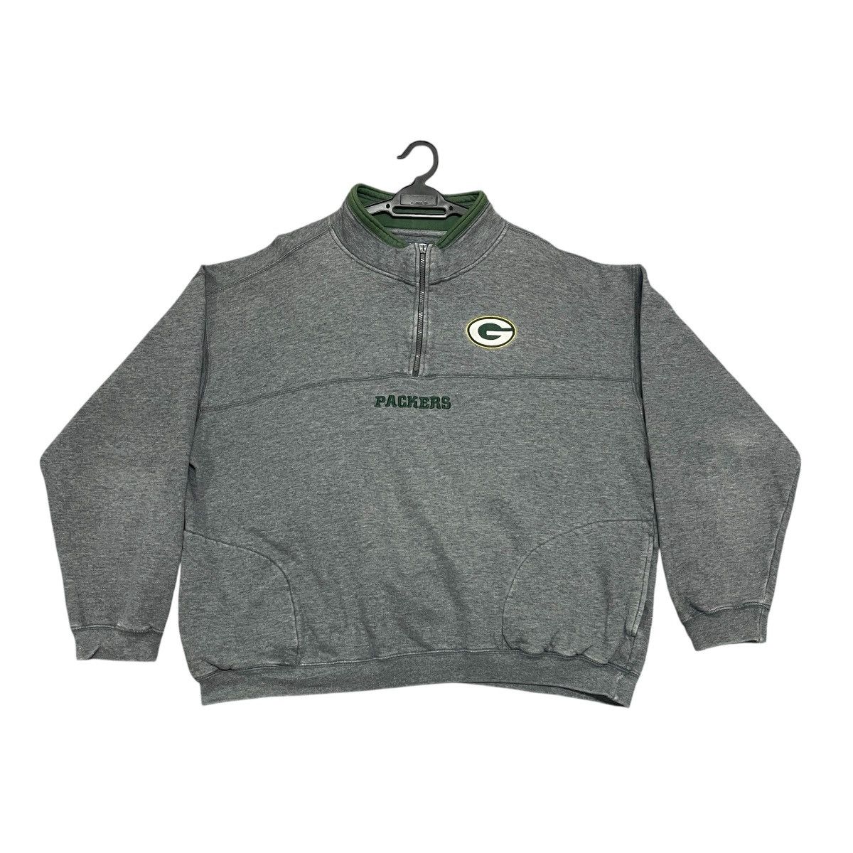 NFL Vintage 90s Green Bay Packers Game Day Half Zip Sweatshirts Size US XL / EU 56 / 4 - 1 Thumbnail