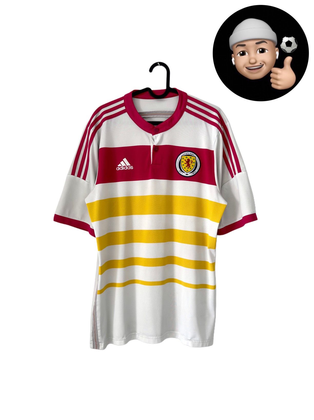 Adidas 2012 2014 Scotland Away Kit Adidas Soccer Jersey Shirt Tee L Size US L / EU 52-54 / 3 - 1 Thumbnail